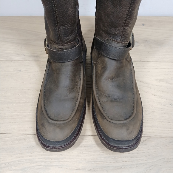 Merrell Boots Women 7.5 Brown Leather Tall Faux Fur Warm Winter Insulated 1293 - Picture 4 of 14